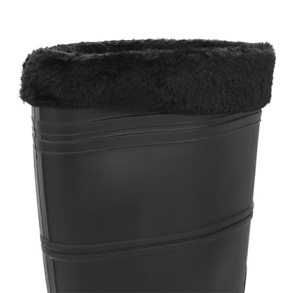 vidaXL Bottes de pluie avec chaussettes amovibles noir taille 46 PVC