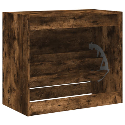 vidaXL Armoire à chaussures chêne fumé 80x42x69 cm bois d'ingénierie
