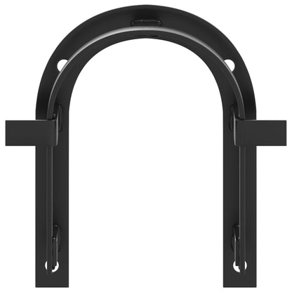 vidaXL Porte-bride mural noir fer