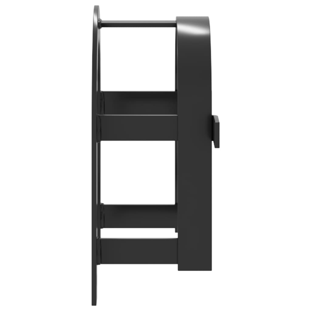 vidaXL Porte-bride mural noir fer