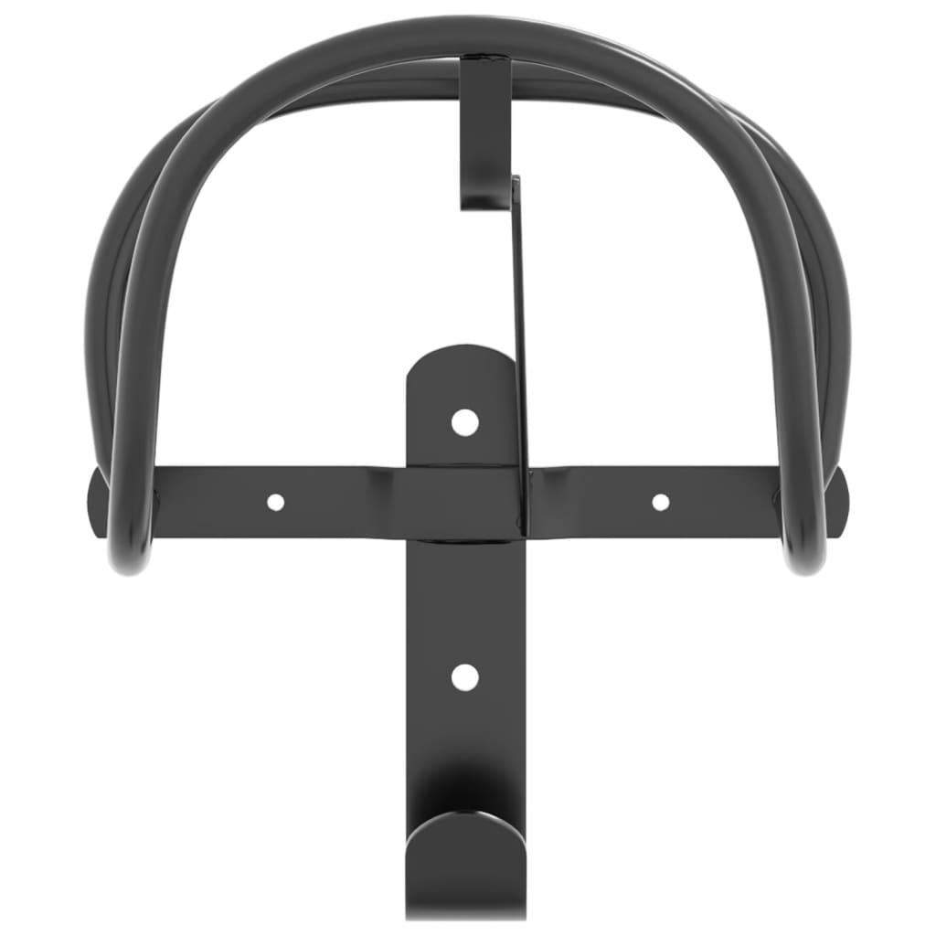 vidaXL Porte-bride mural noir fer