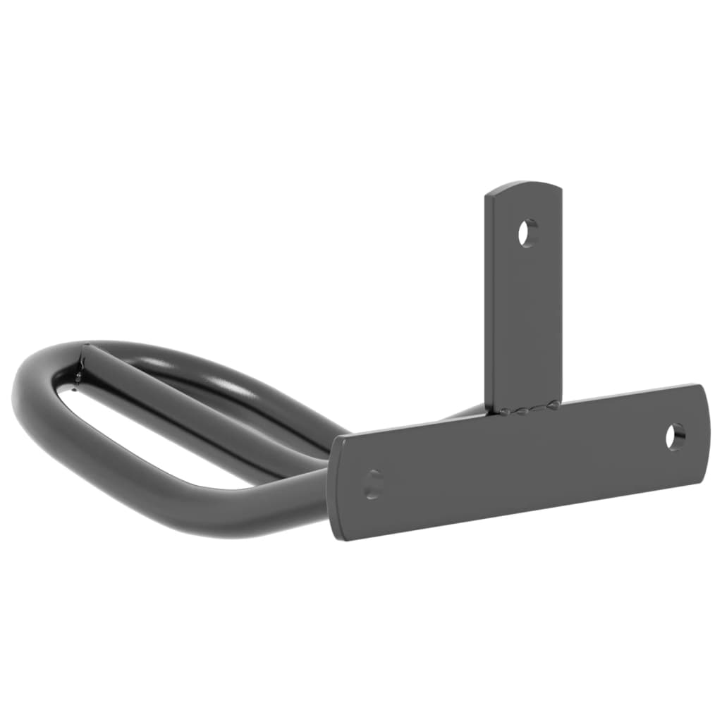 vidaXL Porte-bride mural noir fer
