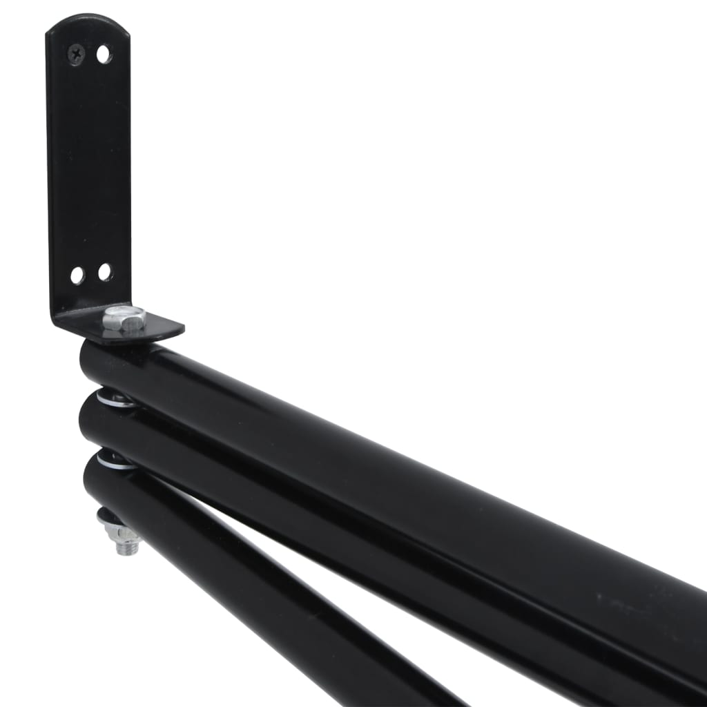 vidaXL Support de tapis de selle 3 bras noir fer