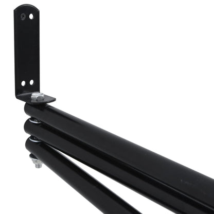 vidaXL Support de tapis de selle 3 bras noir fer