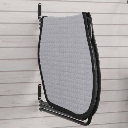 vidaXL Support de tapis de selle 3 bras noir fer