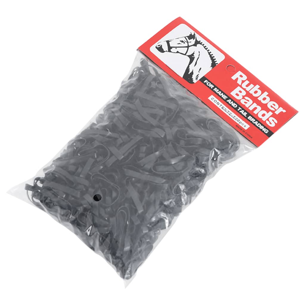 vidaXL Bandes tressées pour chevaux 500 pcs silicone noir