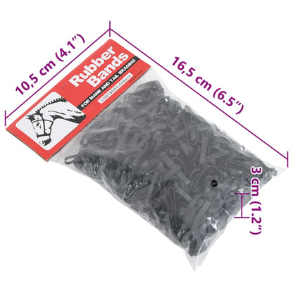 vidaXL Bandes tressées pour chevaux 500 pcs silicone noir