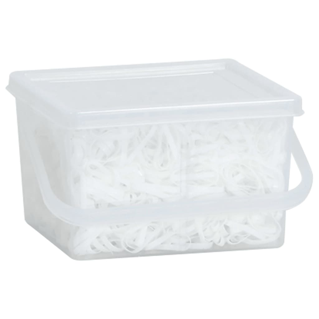 vidaXL Bandes tressées pour chevaux 2500 pcs silicone blanc
