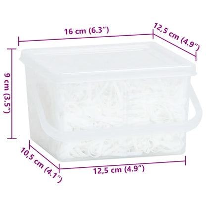 vidaXL Bandes tressées pour chevaux 2500 pcs silicone blanc