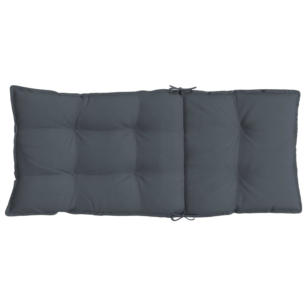 vidaXL Coussins de chaise à dossier haut lot de 4 anthracite