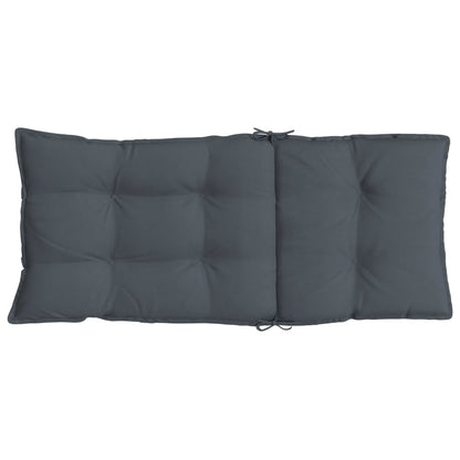 vidaXL Coussins de chaise à dossier haut lot de 4 anthracite