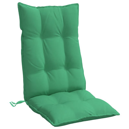 vidaXL Coussins de chaise à dossier haut lot de 2 vert tissu oxford
