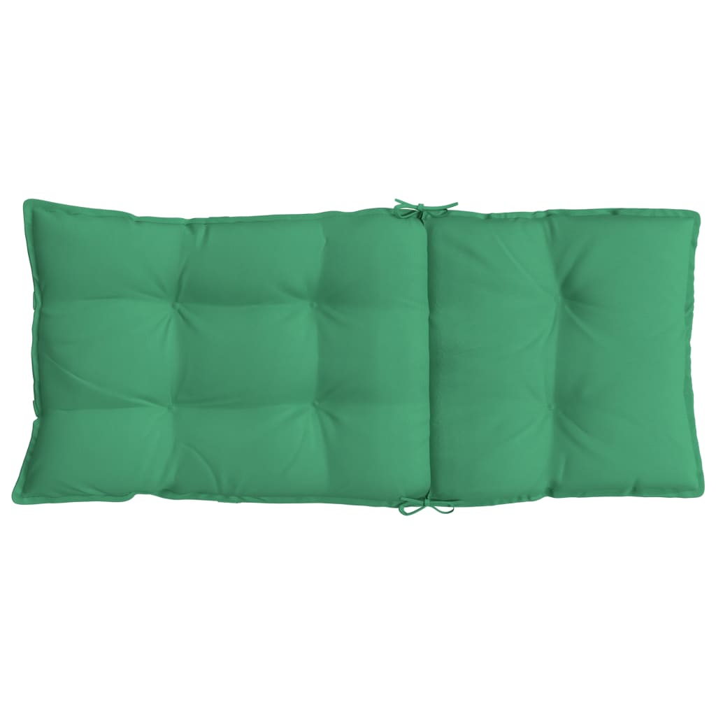 vidaXL Coussins de chaise à dossier haut lot de 2 vert tissu oxford
