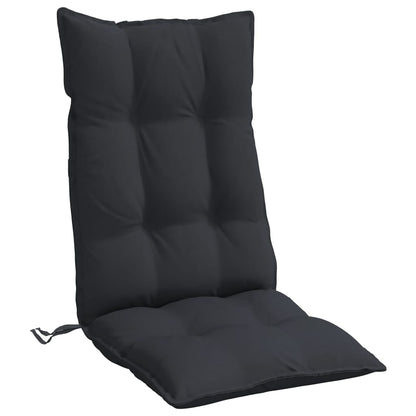 vidaXL Coussins de chaise à dossier haut lot de 2 noir tissu oxford