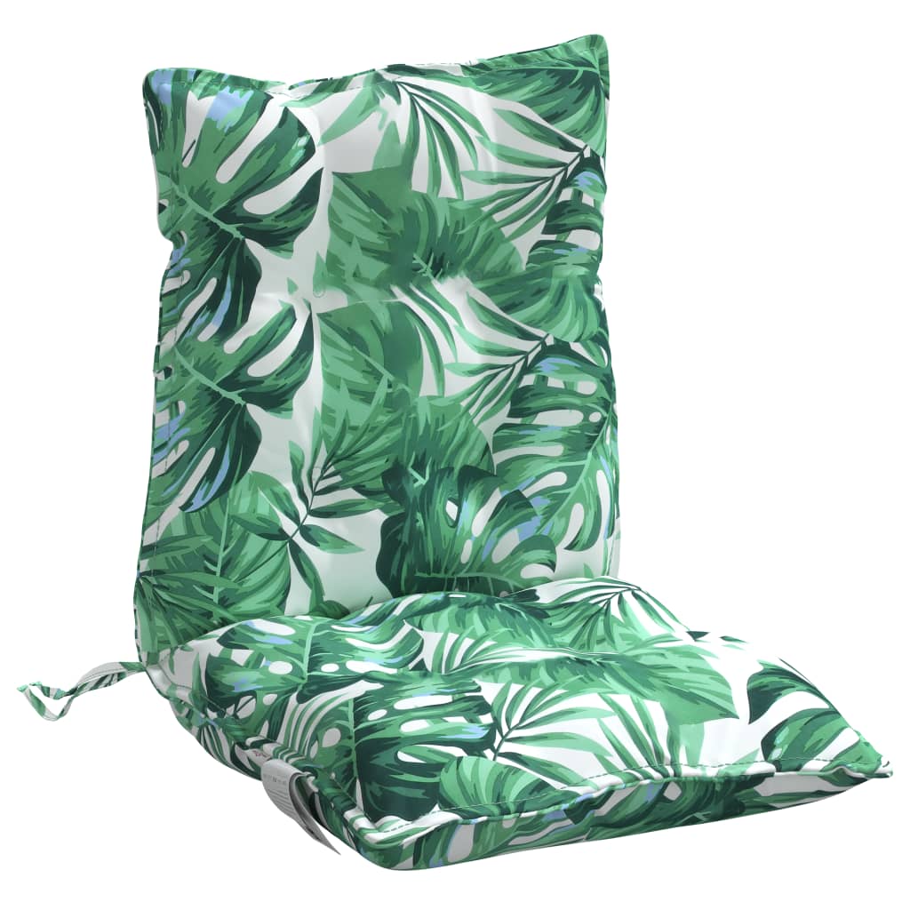 vidaXL Coussins de chaise à dossier bas lot de 4 modèle de feuille