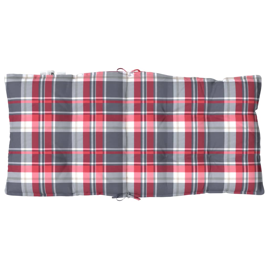 vidaXL Coussins de chaise à dossier bas lot de 6 motif carreaux rouge