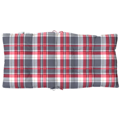 vidaXL Coussins de chaise à dossier bas lot de 6 motif carreaux rouge