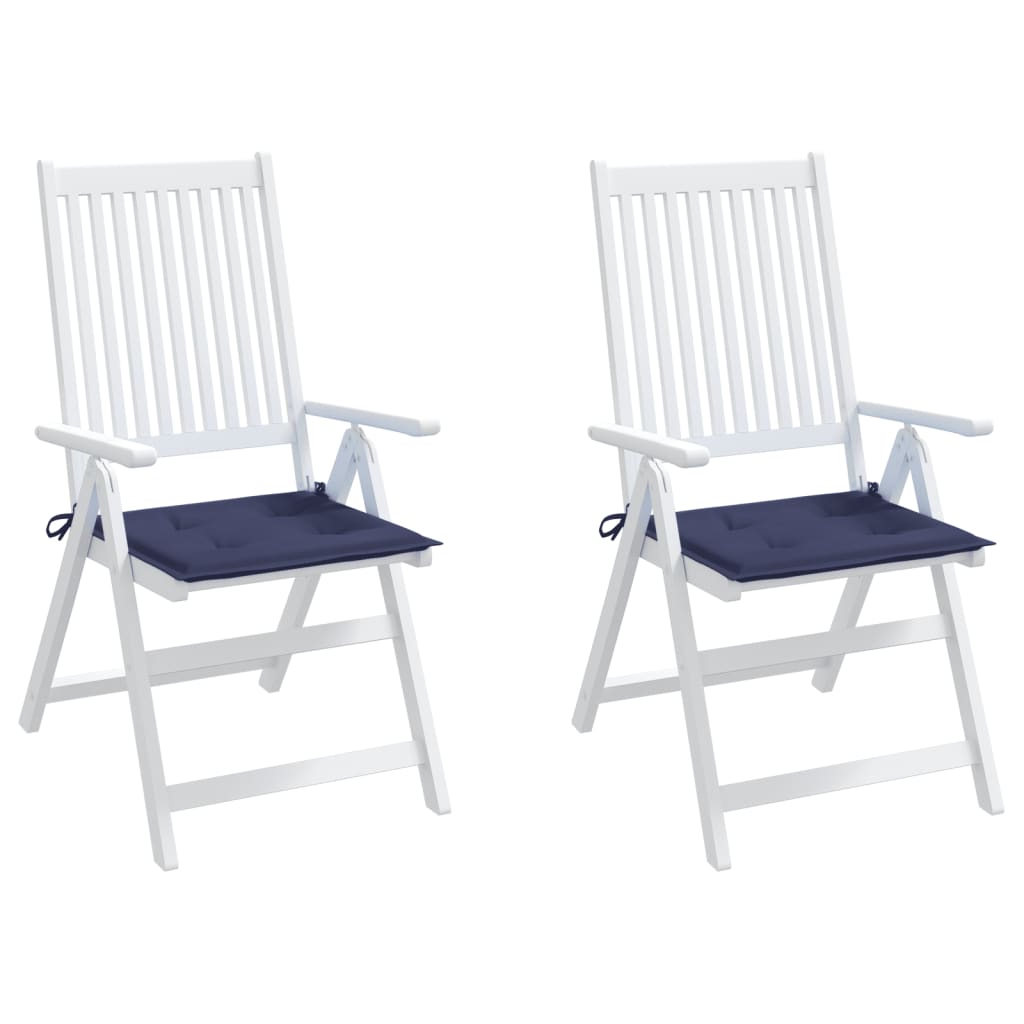 vidaXL Coussins de palette lot de 2 bleu marine 40x40x3 cm