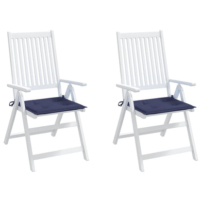 vidaXL Coussins de palette lot de 2 bleu marine 40x40x3 cm