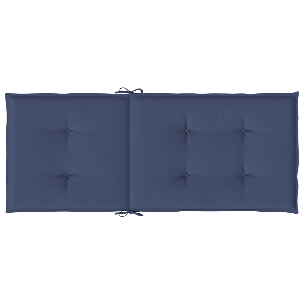 vidaXL Coussins de chaise à dossier haut lot de 6 bleu marine tissu