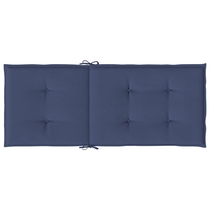 vidaXL Coussins de chaise à dossier haut lot de 6 bleu marine tissu
