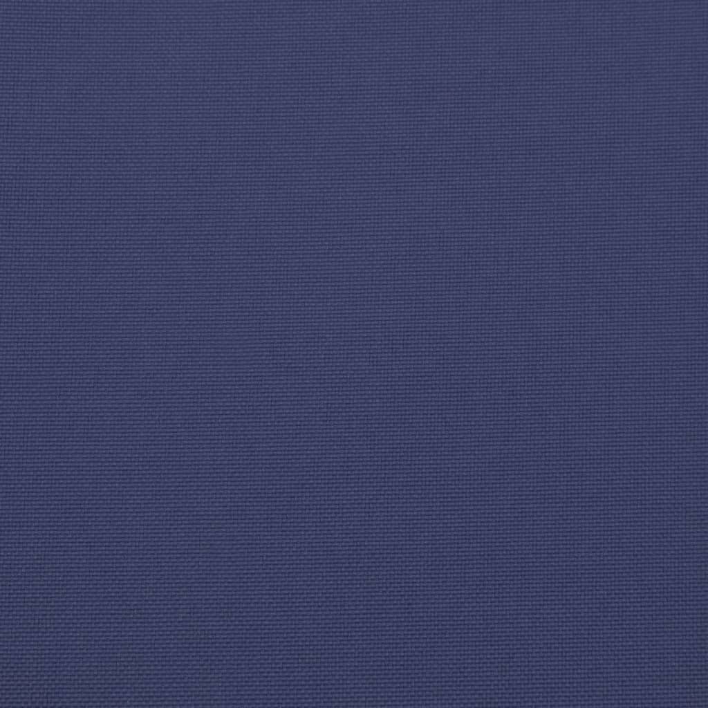 vidaXL Coussins de chaise à dossier bas lot de 4 bleu marine tissu