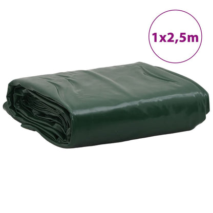 vidaXL Bâche vert 1x2,5 m 650 g/m²