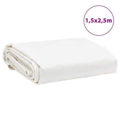 vidaXL Bâche blanc 1,5x2,5 m 650 g/m²