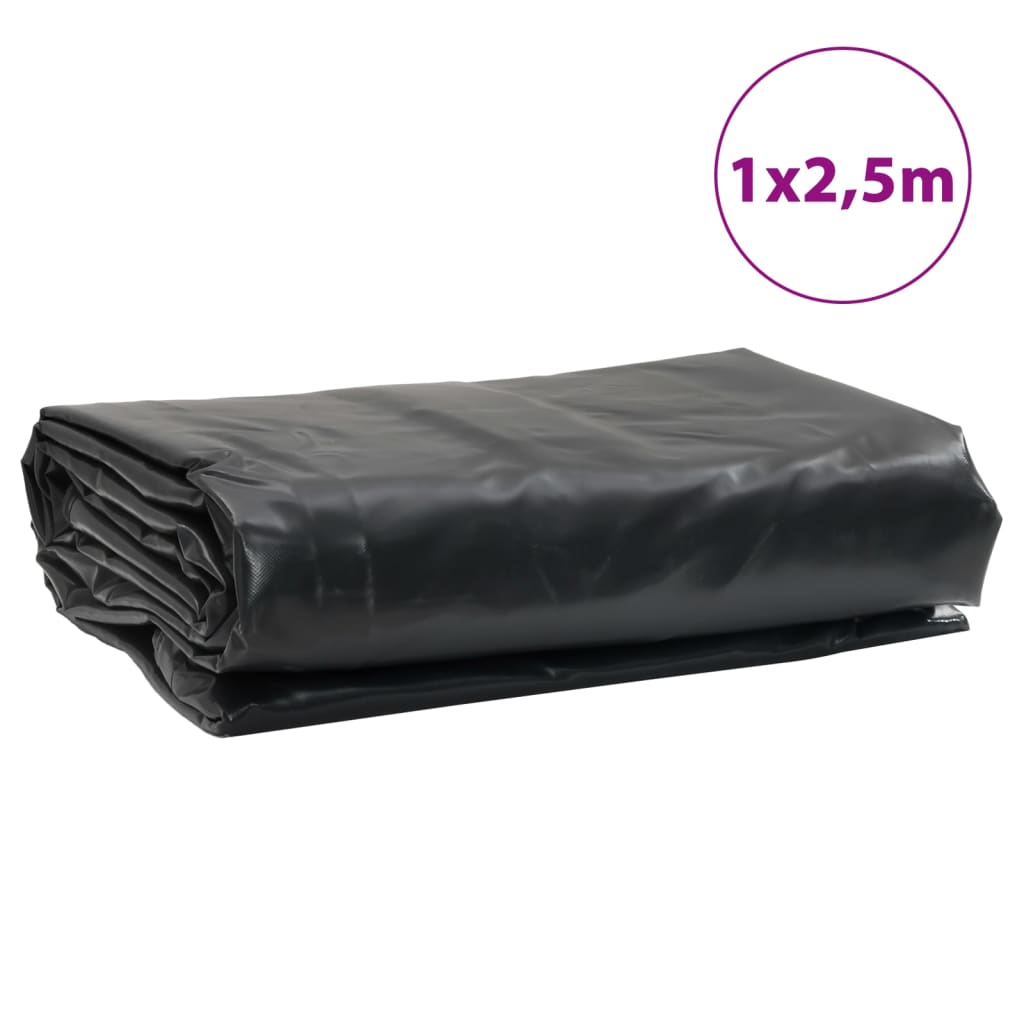 vidaXL Bâche noir 1x2,5 m 650 g/m²