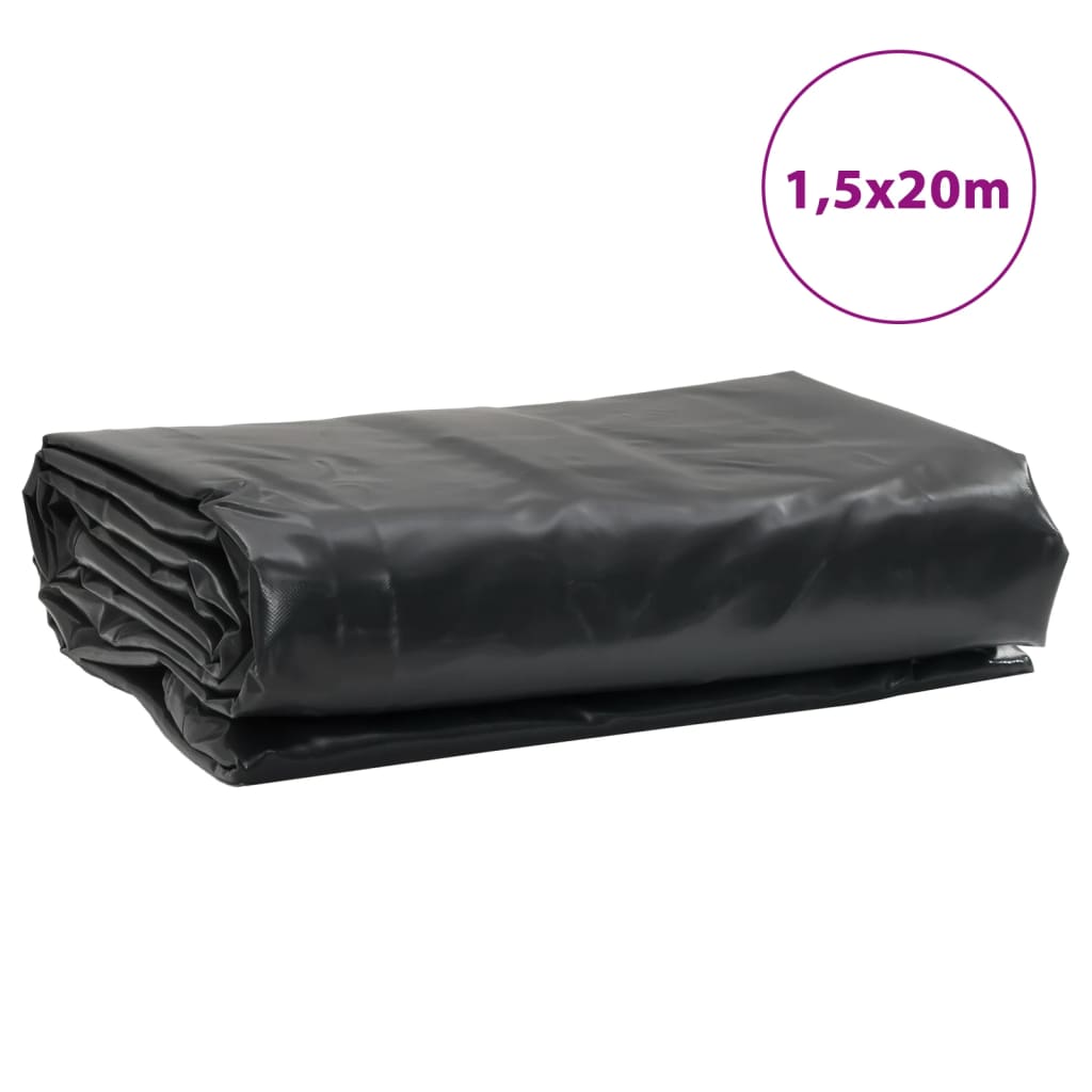 vidaXL Bâche anthracite 1,5x20 m 650 g/m²