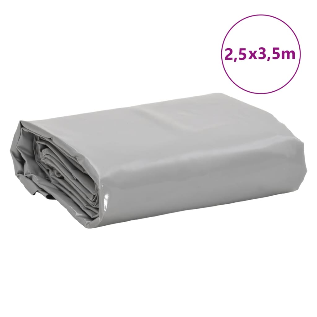 vidaXL Bâche gris 2,5x3,5 m 650 g/m²