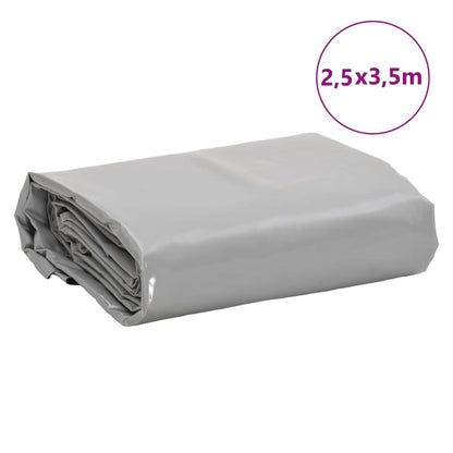 vidaXL Bâche gris 2,5x3,5 m 650 g/m²