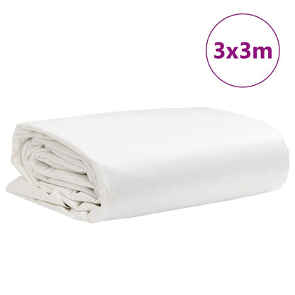 vidaXL Bâche blanc 3x3 m 650 g/m²