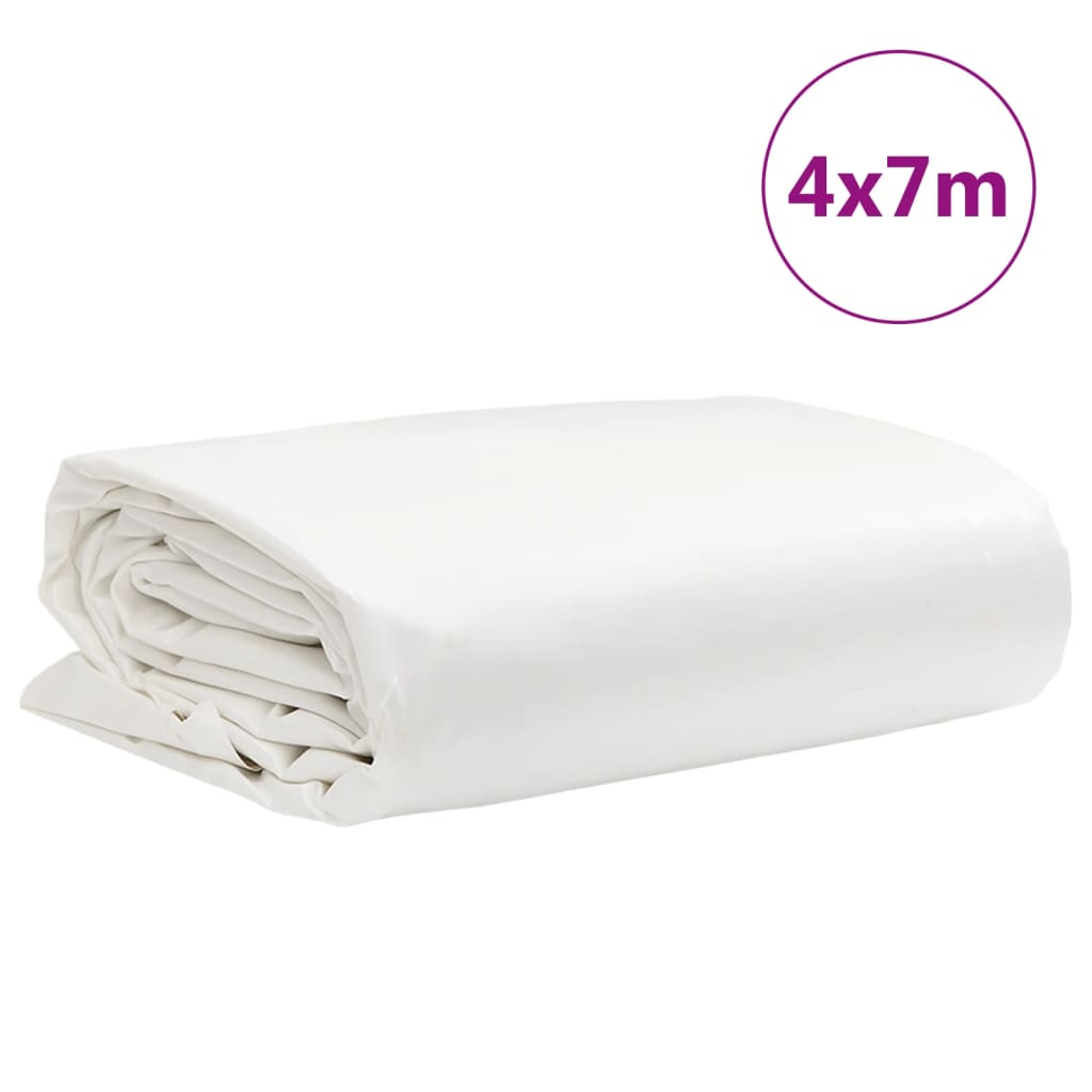 vidaXL Bâche blanc 4x7 m 650 g/m²