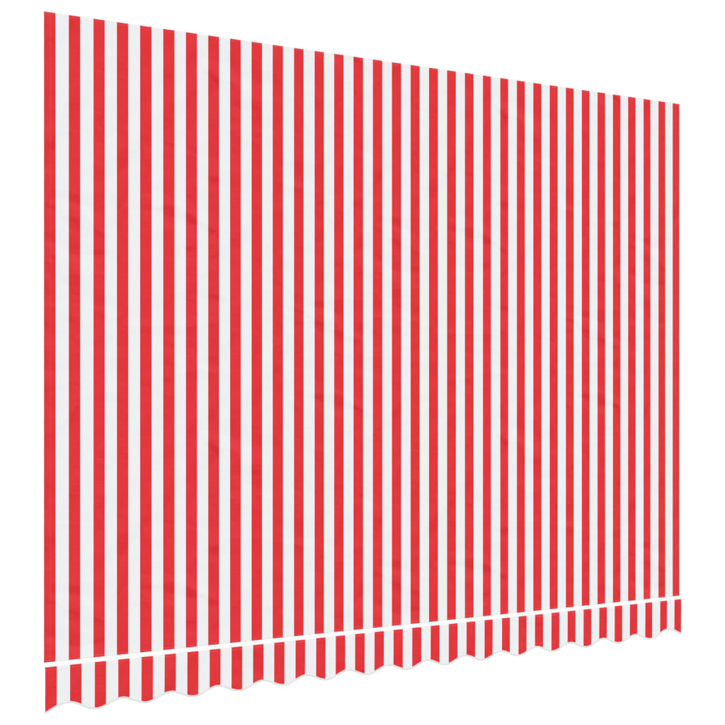 vidaXL Tissu de remplacement pour auvent rayures rouges et blanches