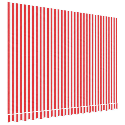 vidaXL Tissu de remplacement pour auvent rayures rouges et blanches