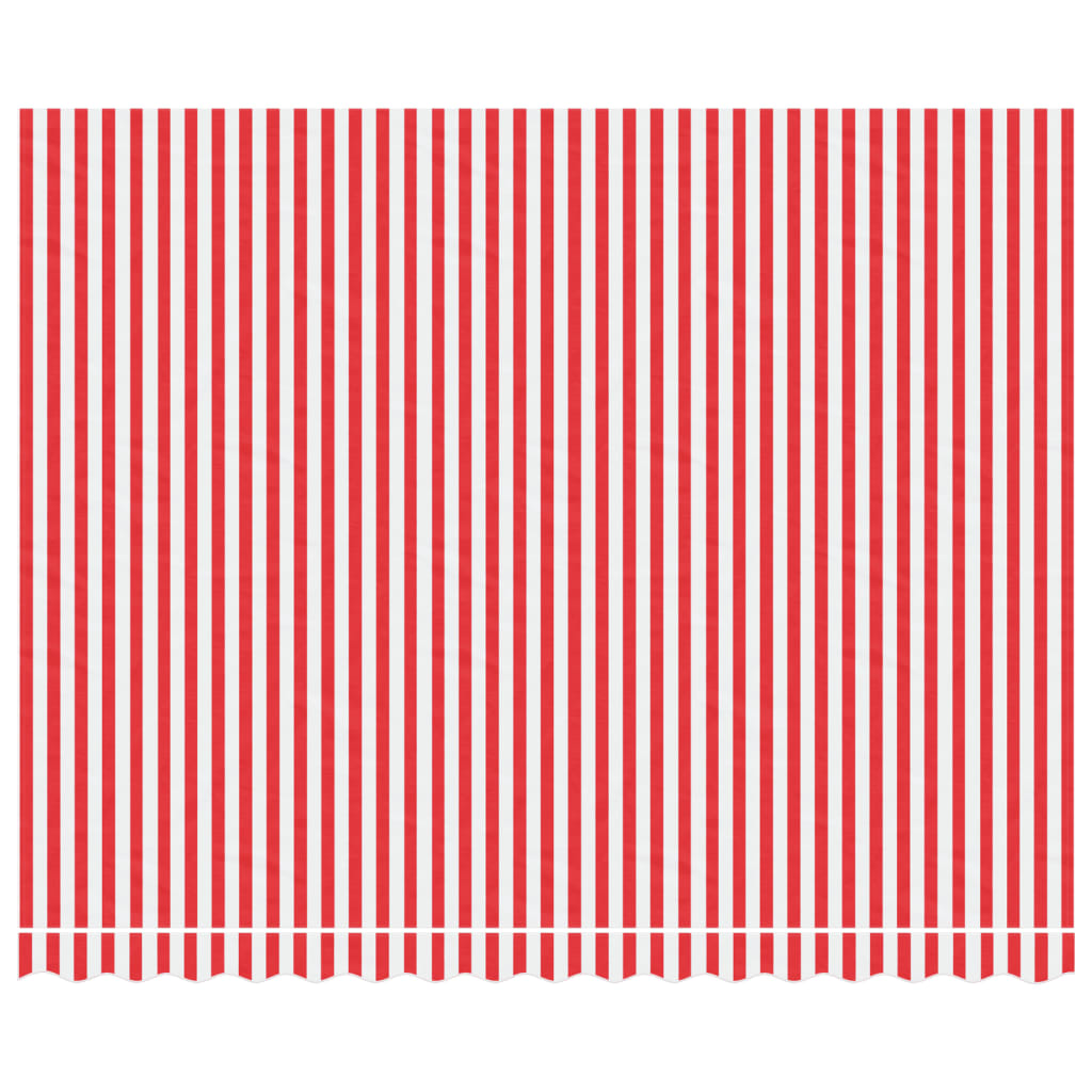 vidaXL Tissu de remplacement pour auvent rayures rouges et blanches