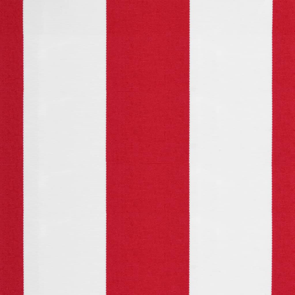 vidaXL Tissu de remplacement pour auvent rayures rouges et blanches