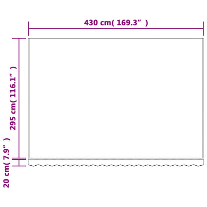 vidaXL Tissu de remplacement pour auvent rayures multicolores 4,5x3 m