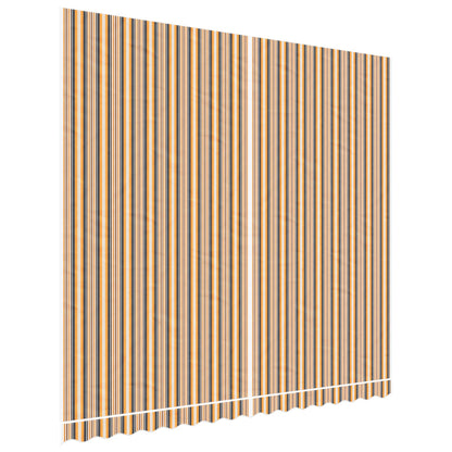 vidaXL Tissu de remplacement pour auvent rayures multicolores 4x3,5 m