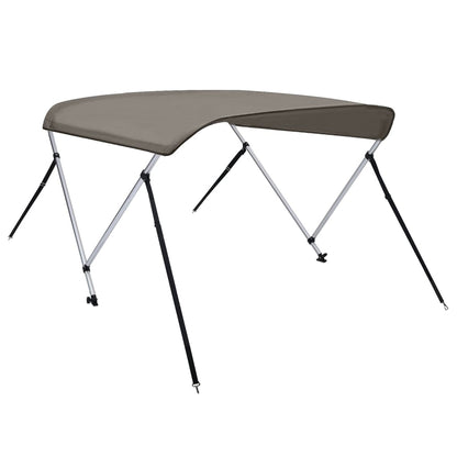vidaXL Auvent bimini à 2 arceaux gris 148,5x133x104 cm