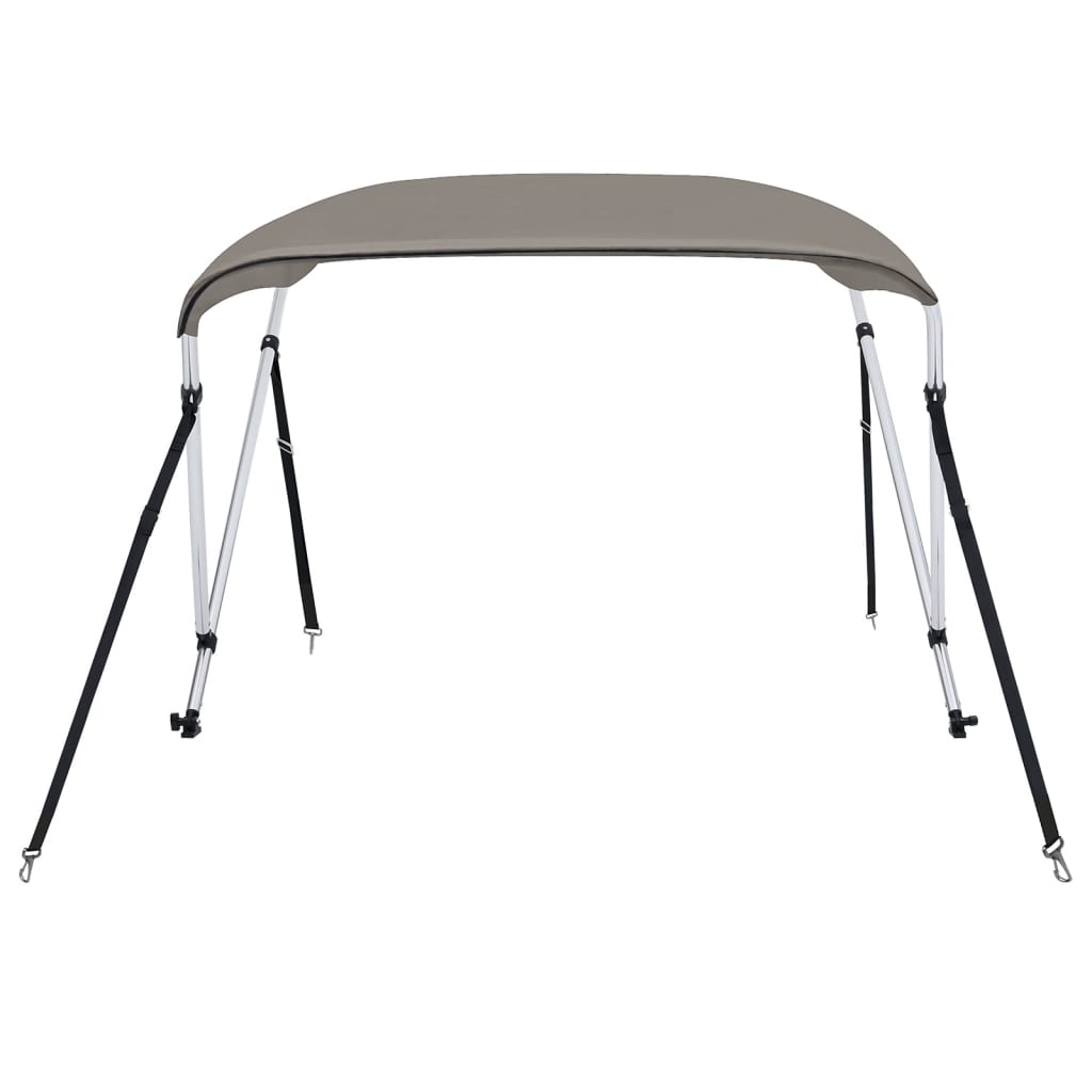 vidaXL Auvent bimini à 2 arceaux gris 148,5x133x104 cm