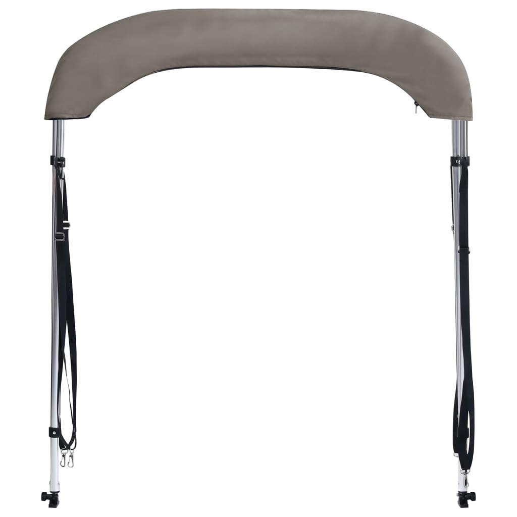 vidaXL Auvent bimini à 2 arceaux gris 148,5x133x104 cm