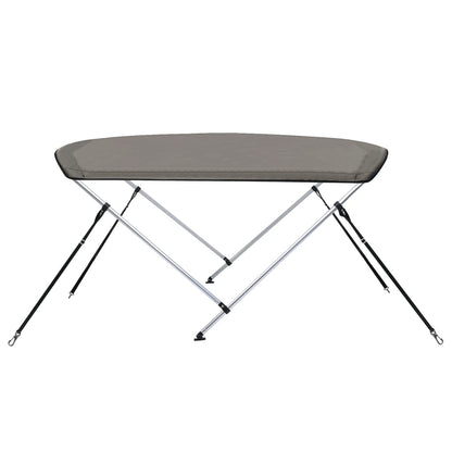 vidaXL Auvent bimini à 2 arceaux gris 148,5x133x104 cm