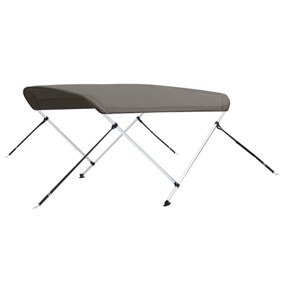 vidaXL Auvent bimini à 2 arceaux gris 148,5x133x104 cm