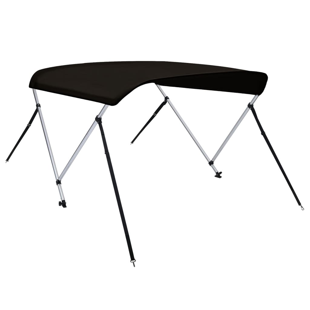 vidaXL Auvent bimini à 2 arceaux noir 179x156x93 cm
