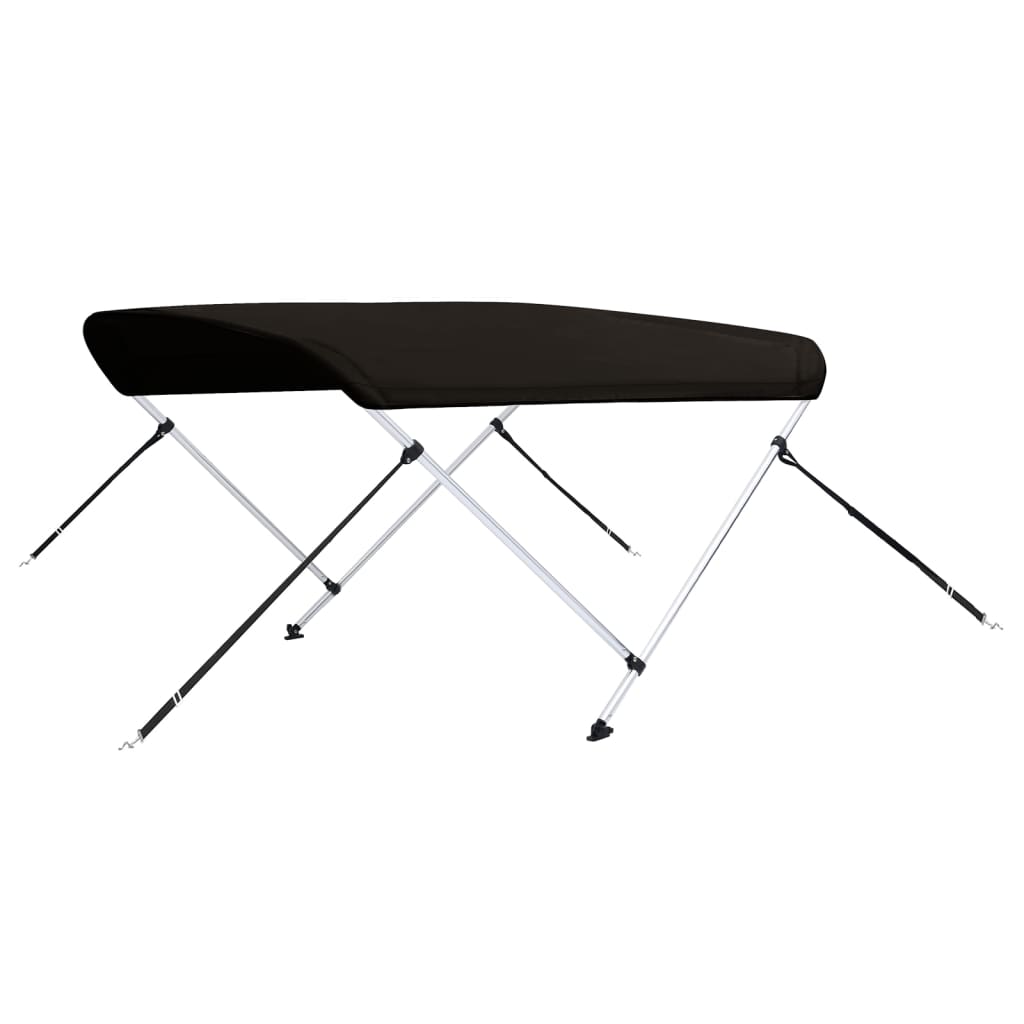 vidaXL Auvent bimini à 2 arceaux noir 179x156x93 cm