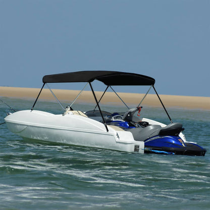 vidaXL Auvent bimini à 2 arceaux noir 179x156x93 cm