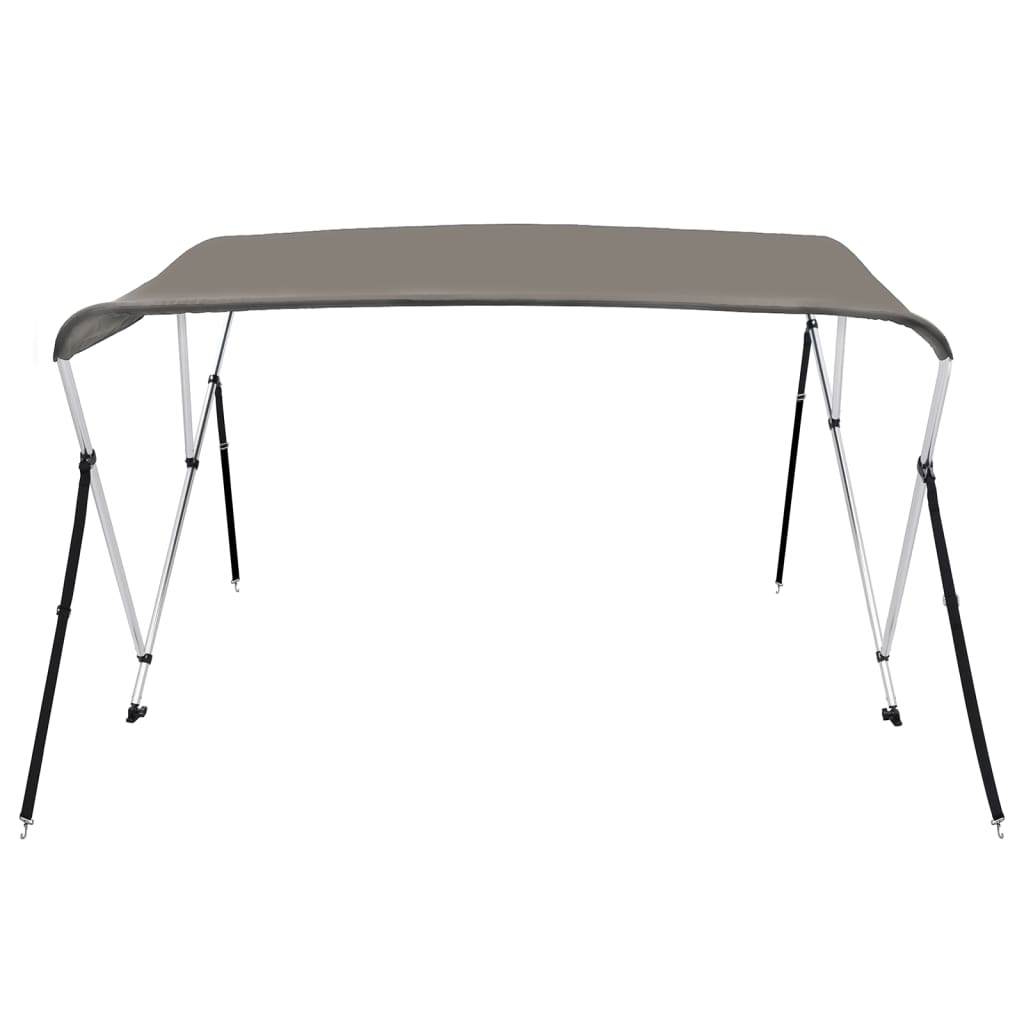 vidaXL Auvent bimini à 3 arceaux gris 183x152x133 cm