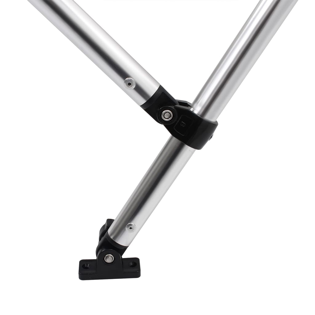 vidaXL Auvent bimini à 3 arceaux gris 183x152x133 cm
